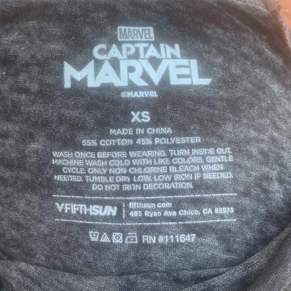 Captain Marvel - XS - sheer tie front shirt - Picture 2 of 2